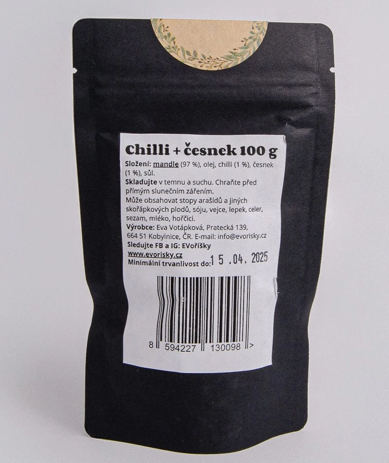 Chilli + česnek mandle