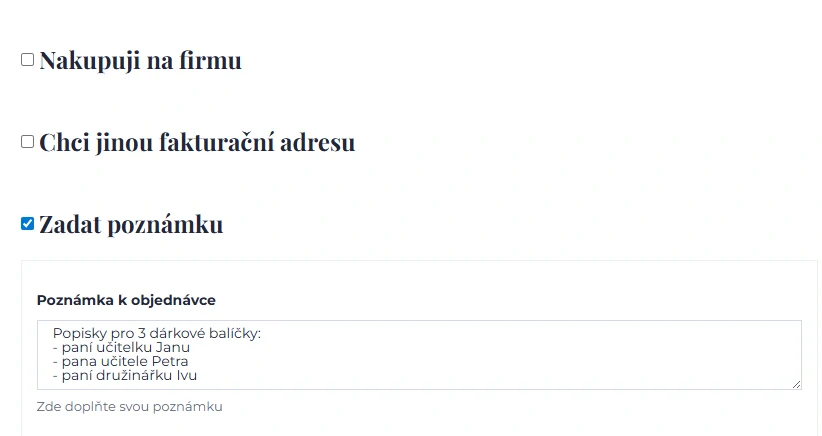 Dárkový balíček pro učitele